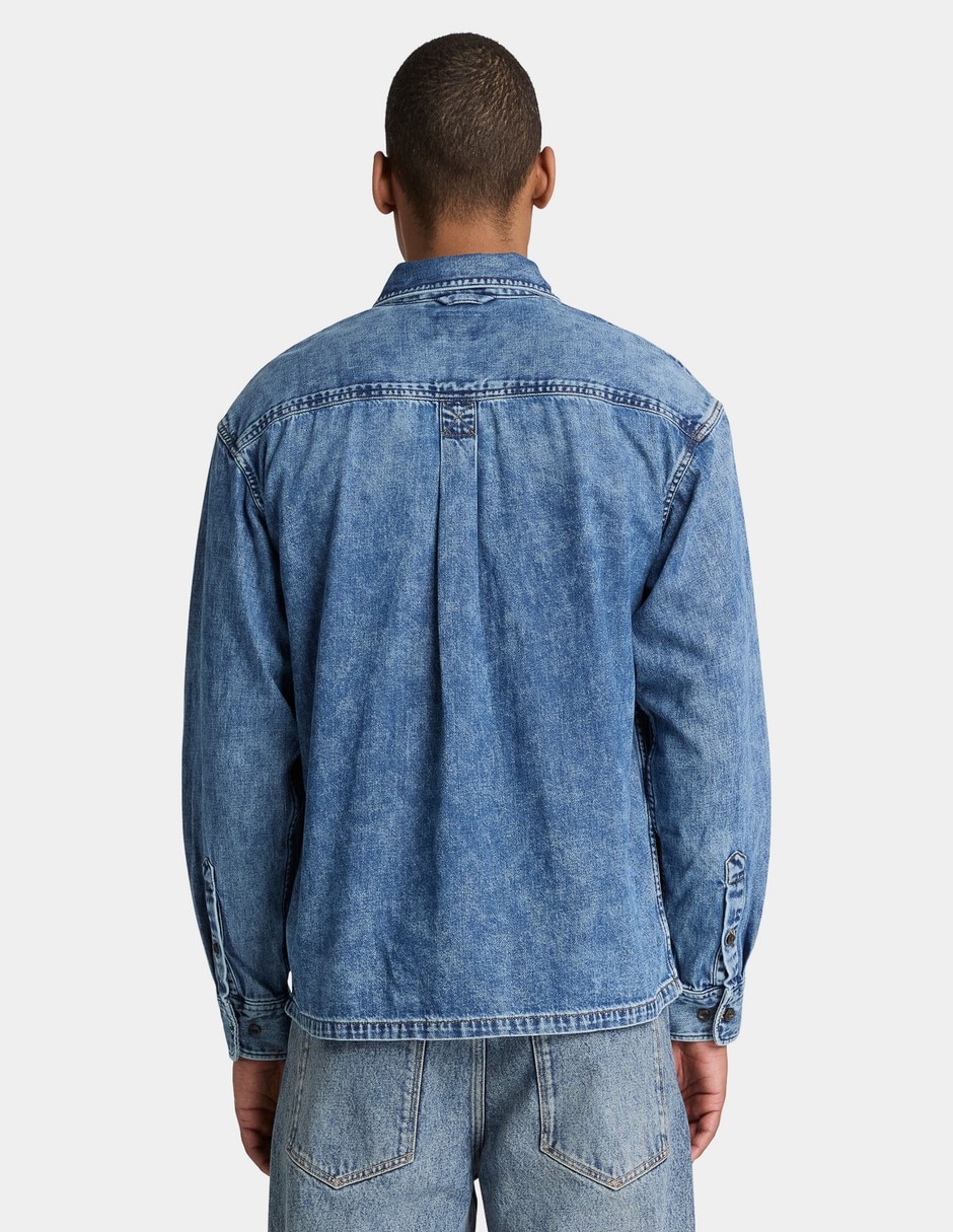 Camisa Casual Camisa de mezclilla con bolsillos para hombre Azul TBC0YH80AO9 de (si aplica) Algodón manga Larga para hombre 4