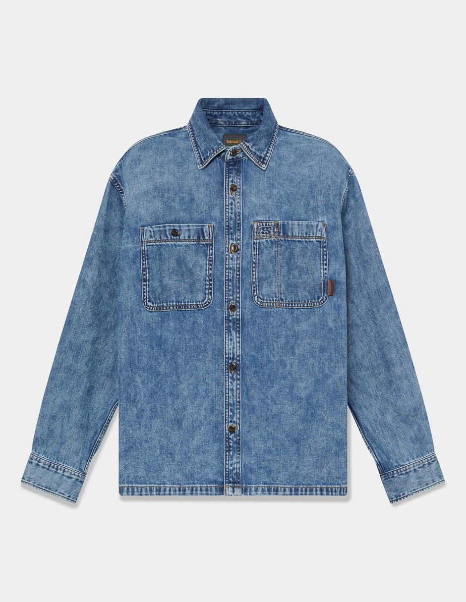 Camisa Casual Camisa de mezclilla con bolsillos para hombre Azul TBC0YH80AO9 de (si aplica) Algodón manga Larga para hombre 5