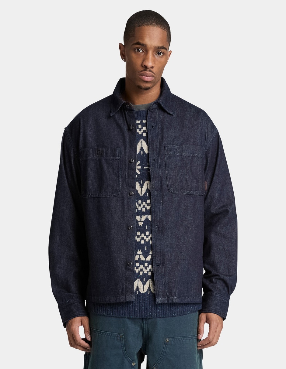 Camisa Casual Camisa de mezclilla con bolsillos para hombre Azul TBC0YH80H87 de (si aplica) Algodón manga Larga para hombre 1
