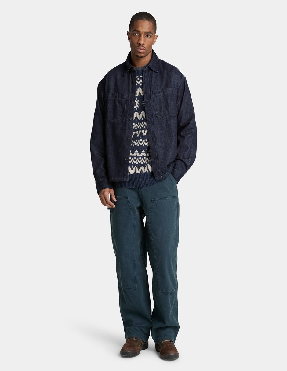 Camisa Casual Camisa de mezclilla con bolsillos para hombre Azul TBC0YH80H87 de (si aplica) Algodón manga Larga para hombre 2