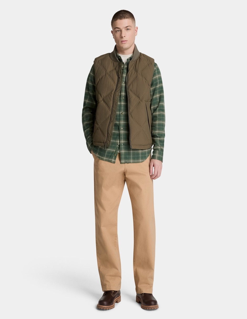 Camisa Casual Camisa corte regular de franela a cuadros para hombre Verde TBC0YH89AIC de (si aplica) Algodón manga Larga para hombre 2