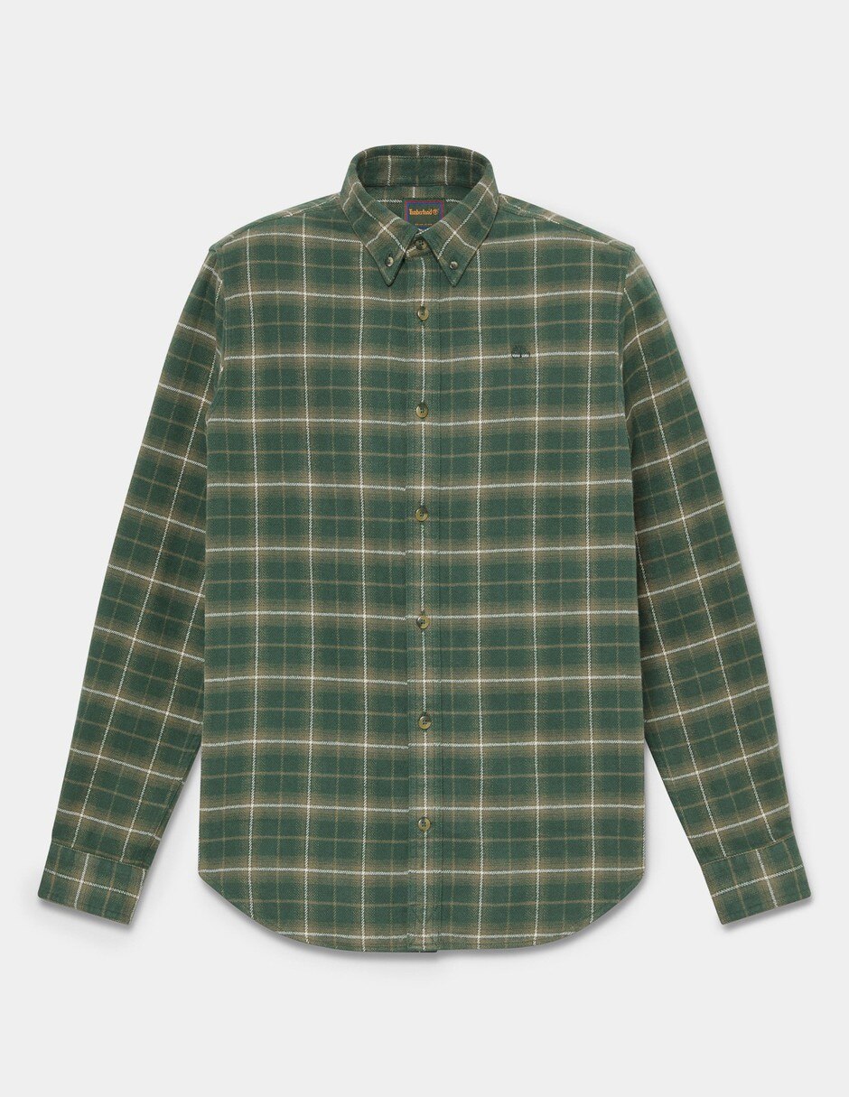 Camisa Casual Camisa corte regular de franela a cuadros para hombre Verde TBC0YH89AIC de (si aplica) Algodón manga Larga para hombre 5