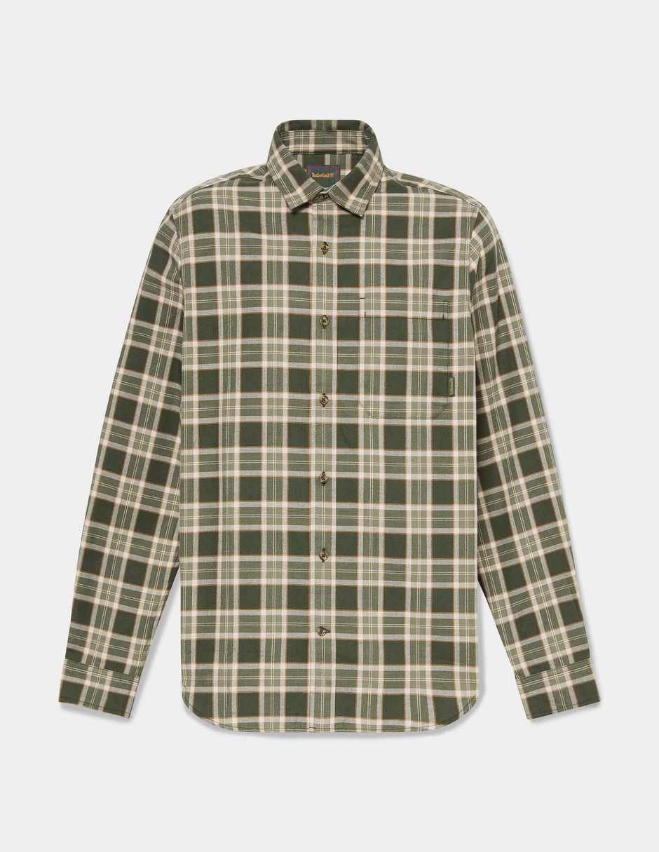 Camisa Casual Camisa de franela gruesa a cuadros para hombre Verde TBC0YH98U36 de (si aplica) Algodón manga Larga para hombre 4