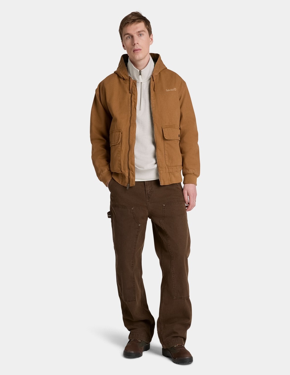 Chamarra Casual Bomber de lona con aislamiento para hombre Amarillo TBC0YH85EH2 Sí de Algodón Con bolsillos para hombre 2