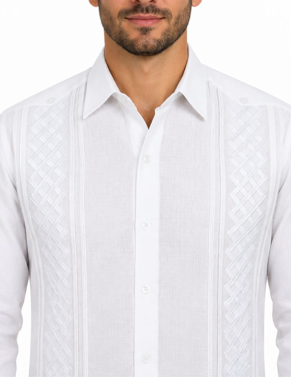 Guayabera manga Larga para Hombre 2