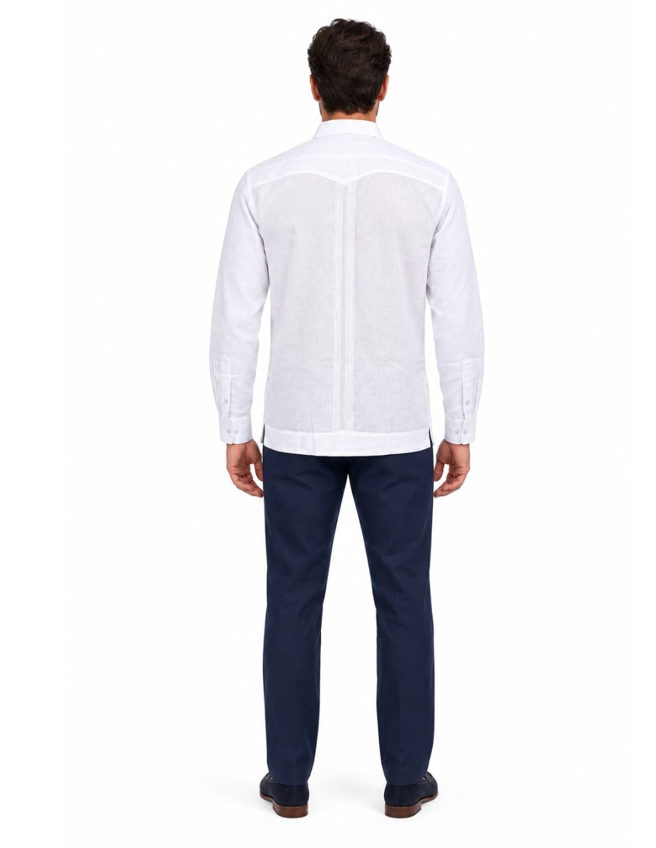 Guayabera manga Larga para Hombre 4