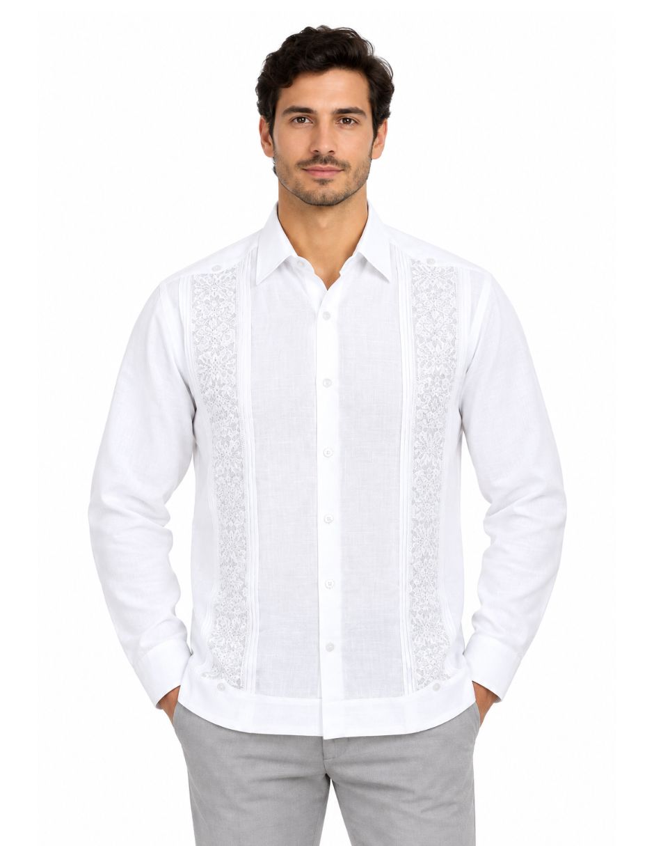 Guayabera manga Larga para Hombre