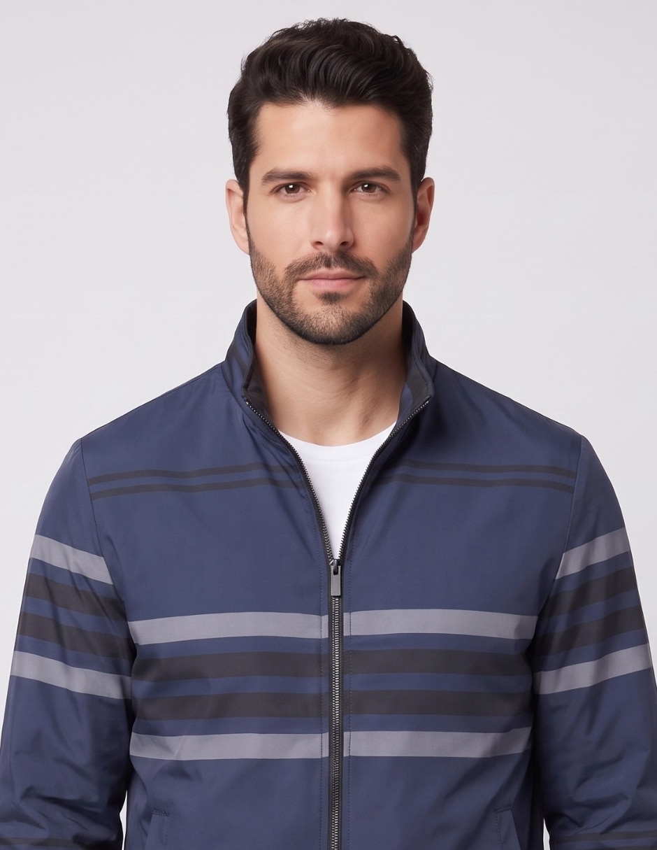Chamarra Casual No de Vinipiel Con bolsillos para hombre 4