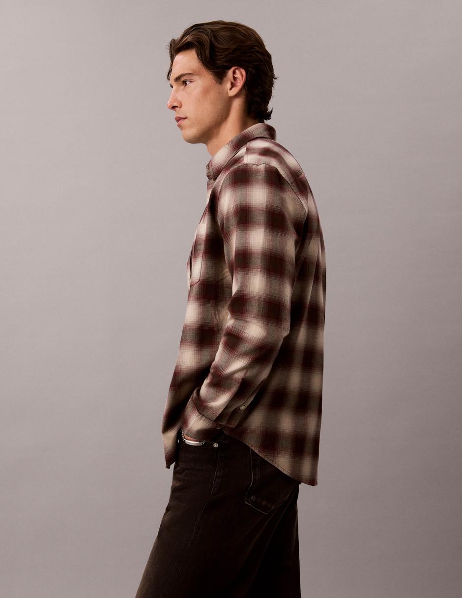 Camisa casual manga larga para hombre 4