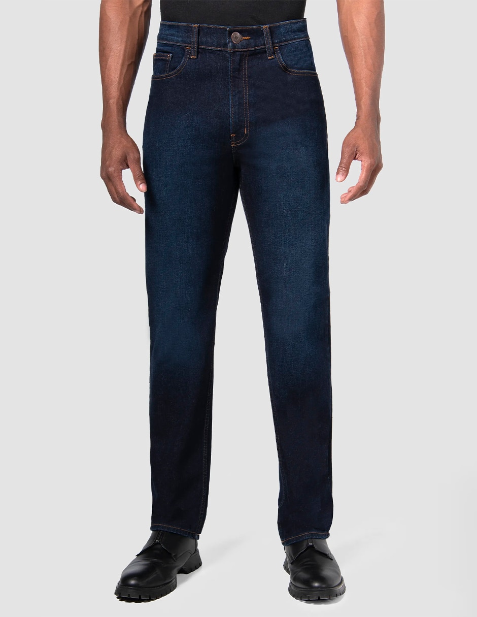 Jeans straight power moda straight lavado obscuro para hombre Jeans straight power moda straight lavado obscuro para hombre