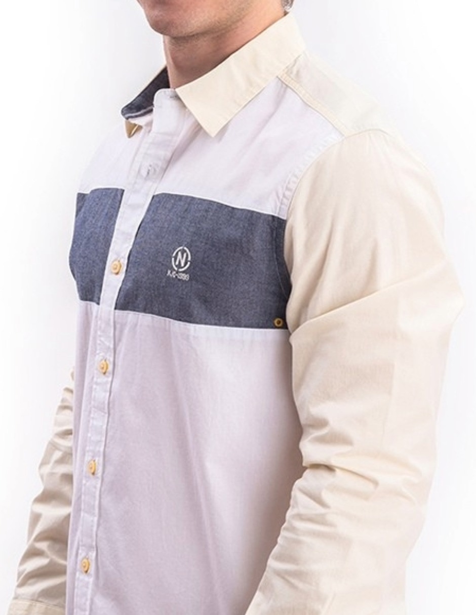 Camisa Casual de (si aplica) Algodón y elastano manga Larga para hombre 2