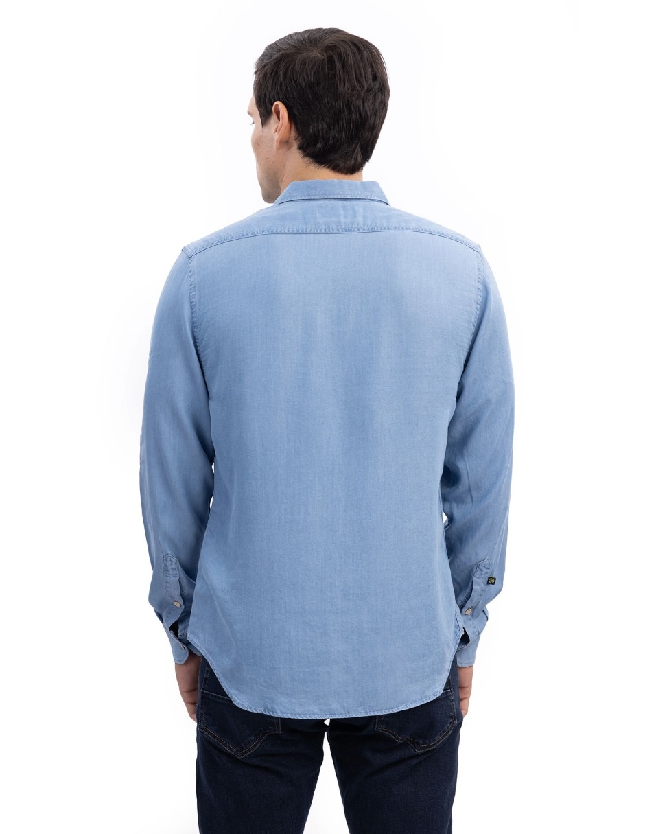 Camisa Casual de (si aplica) Lyocell manga Larga para hombre 3