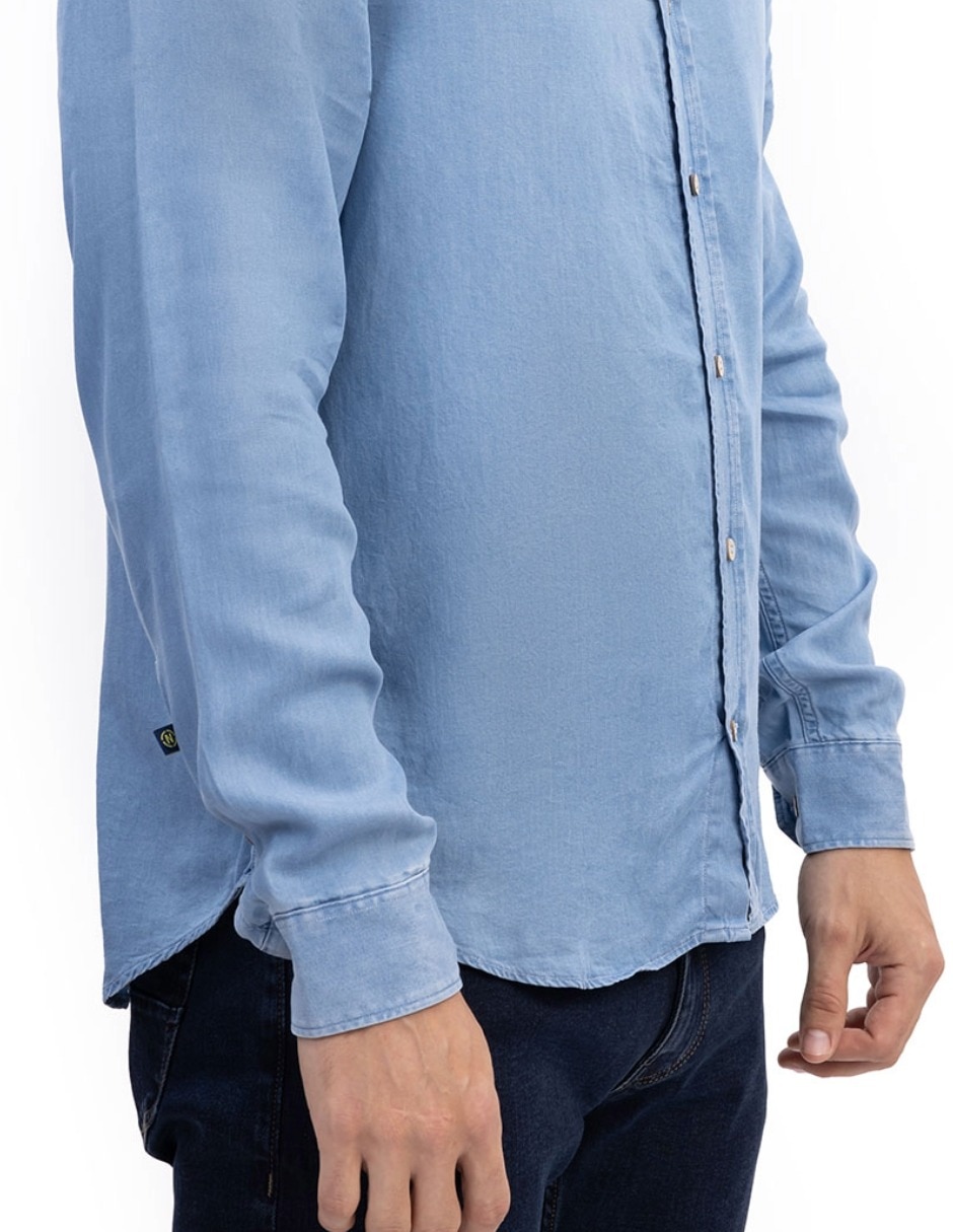 Camisa Casual de (si aplica) Lyocell manga Larga para hombre 5