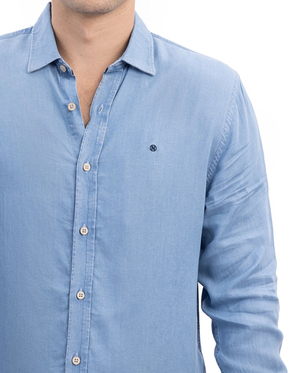 Camisa Casual de (si aplica) Lyocell manga Larga para hombre 6