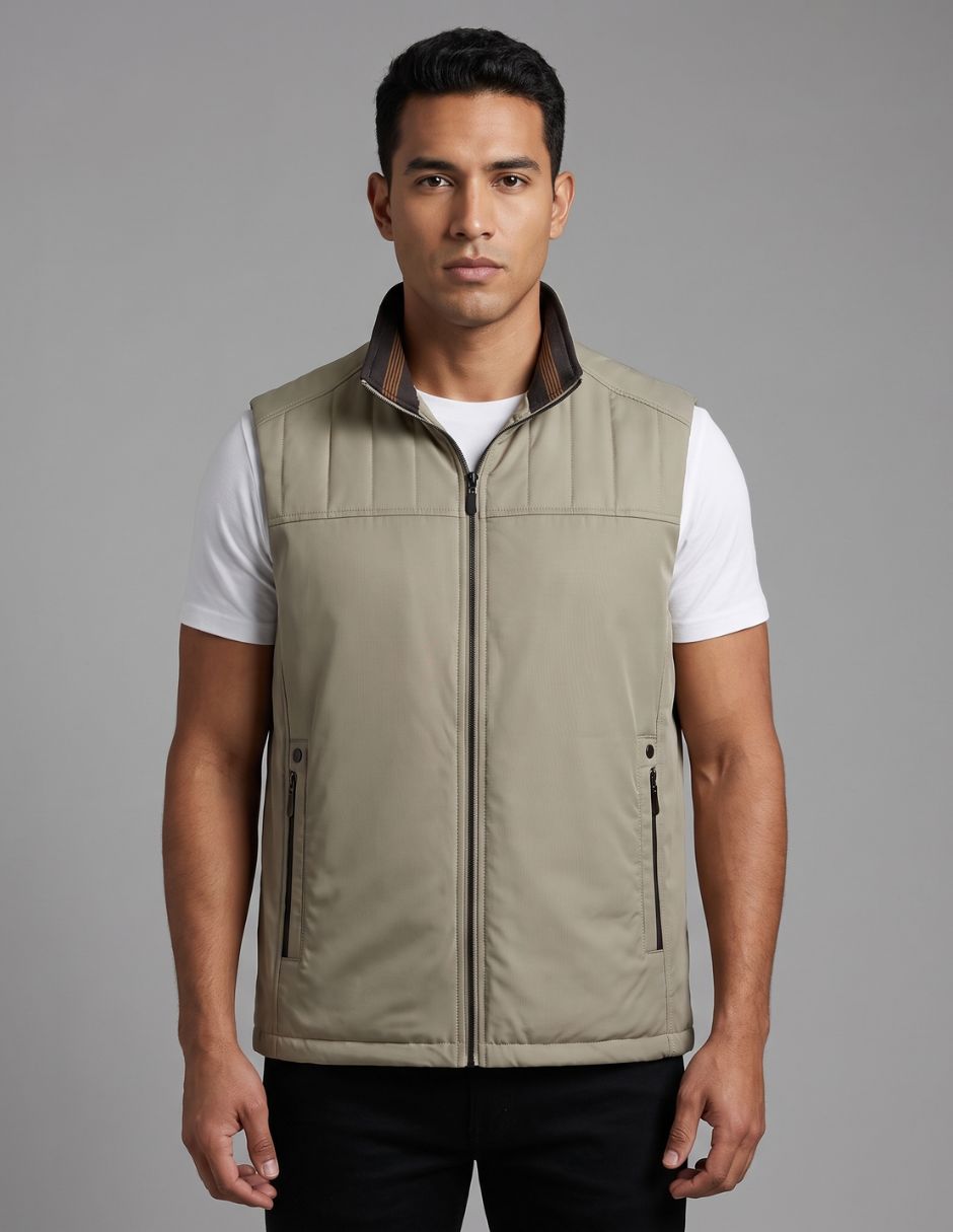 Chaleco No Poliéster Con bolsillos para hombre Chaleco No Poliéster Con bolsillos para hombre