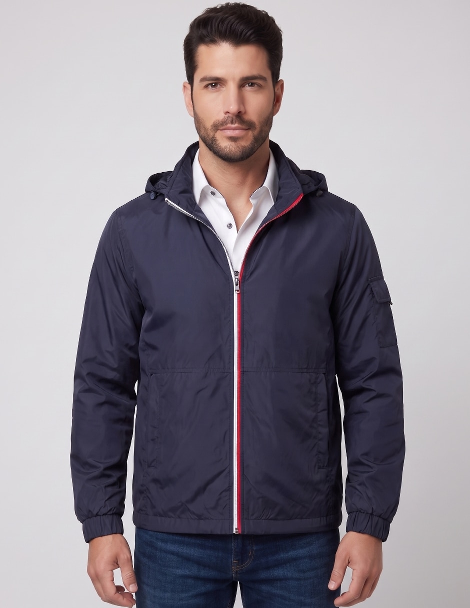Chamarra Bomber No de Vinipiel Con capucha para hombre Chamarra Bomber No de Vinipiel Con capucha para hombre