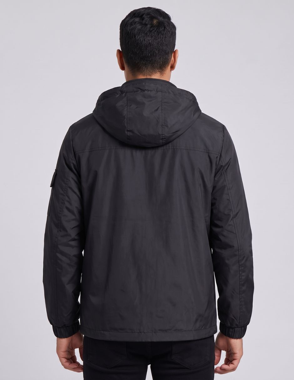 Chamarra Bomber No de Vinipiel Con capucha para hombre 2
