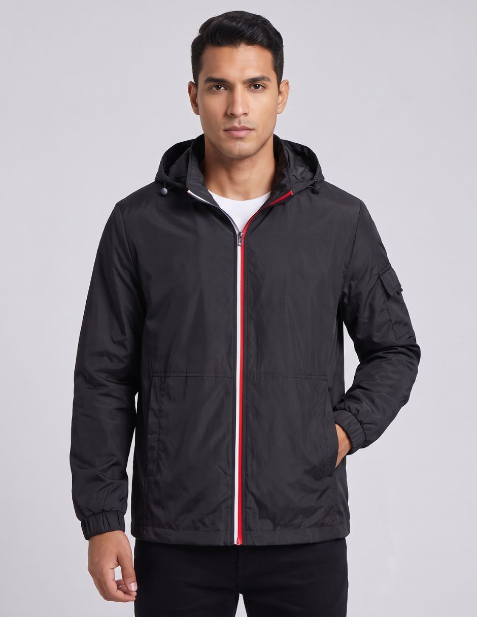 Chamarra Bomber No de Vinipiel Con capucha para hombre 4