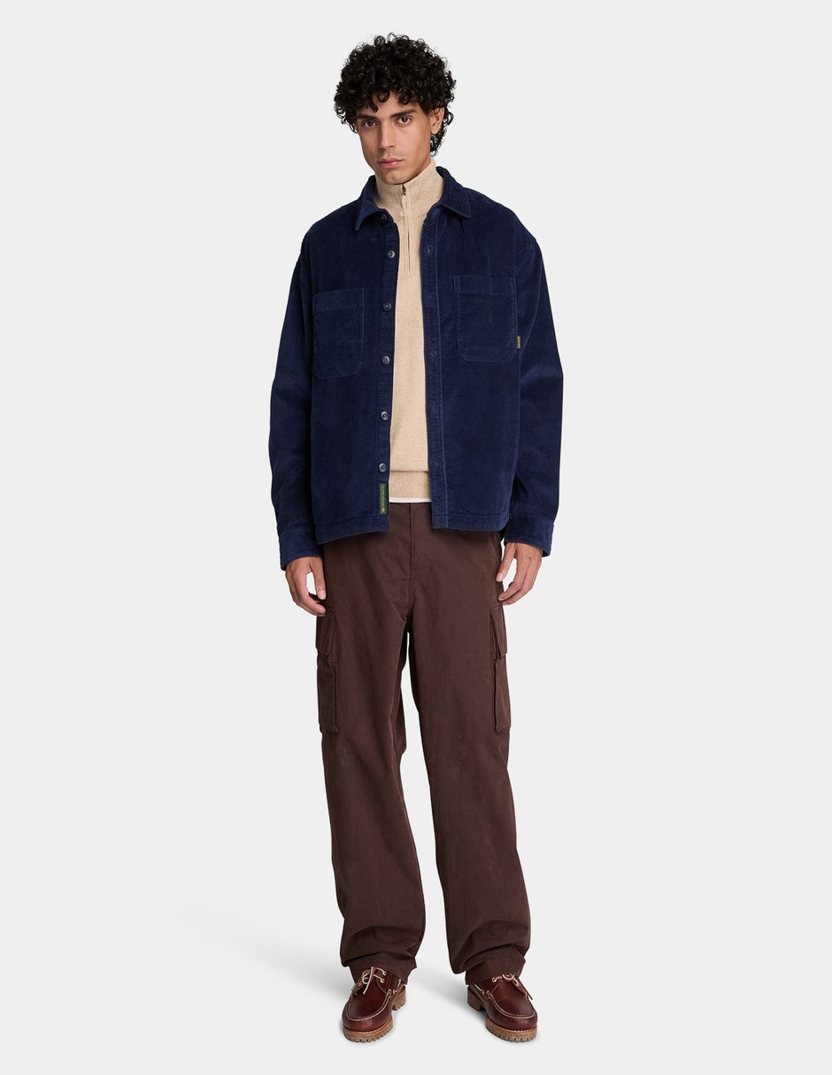 Sobrecamisa Casual Sobrecamisa de pana para hombre Azul TBC0YH7UAIH de (si aplica) Algodón manga Larga para hombre 2