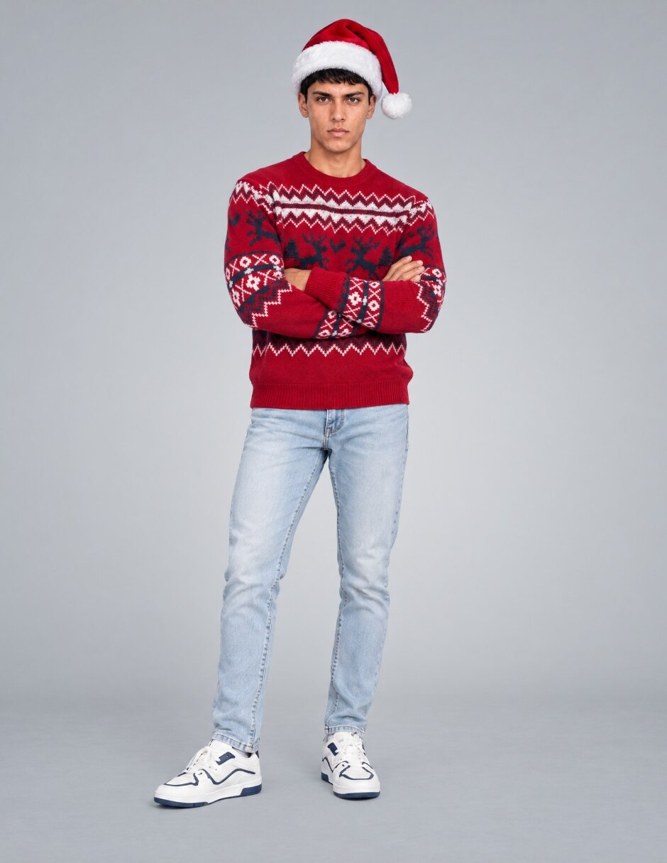 Suéter Navidad OI26 cuello Redondo para hombre 5