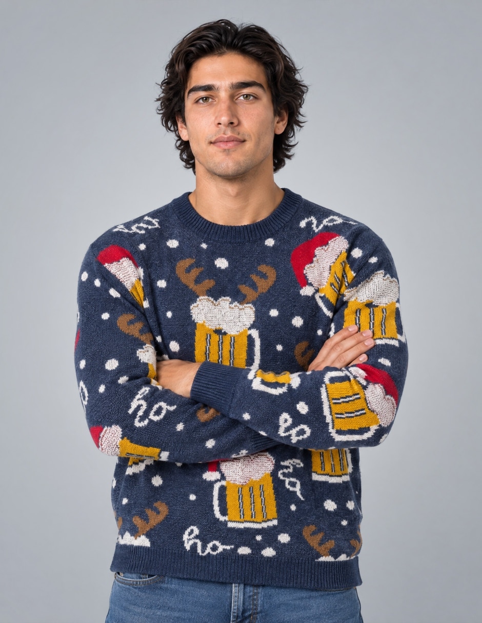 Suéter Navidad OI26 cuello Redondo para hombre Suéter Navidad OI26 cuello Redondo para hombre