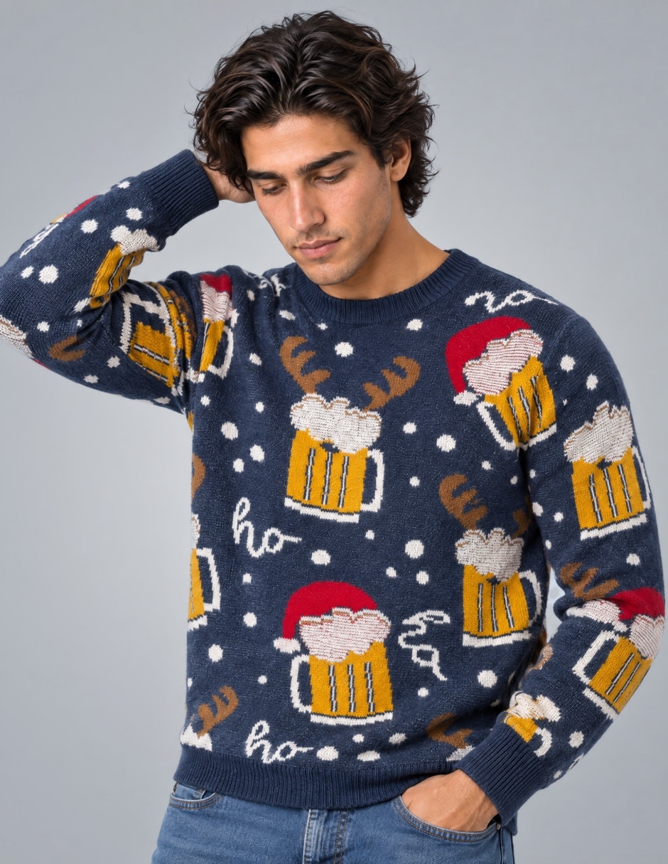 Suéter Navidad OI26 cuello Redondo para hombre 2