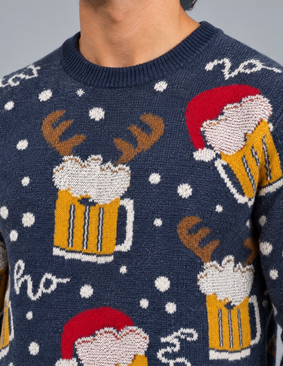 Suéter Navidad OI26 cuello Redondo para hombre 4