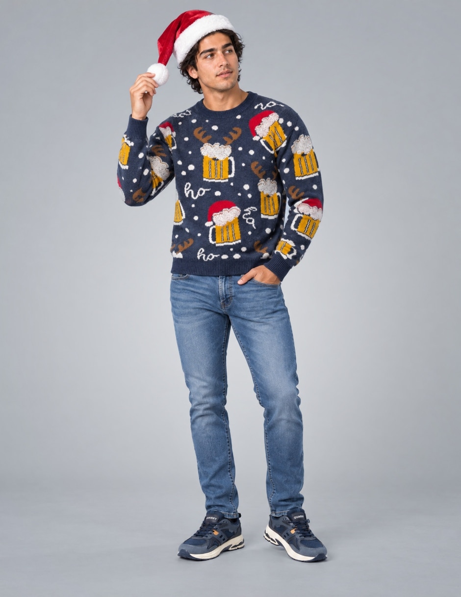 Suéter Navidad OI26 cuello Redondo para hombre 5