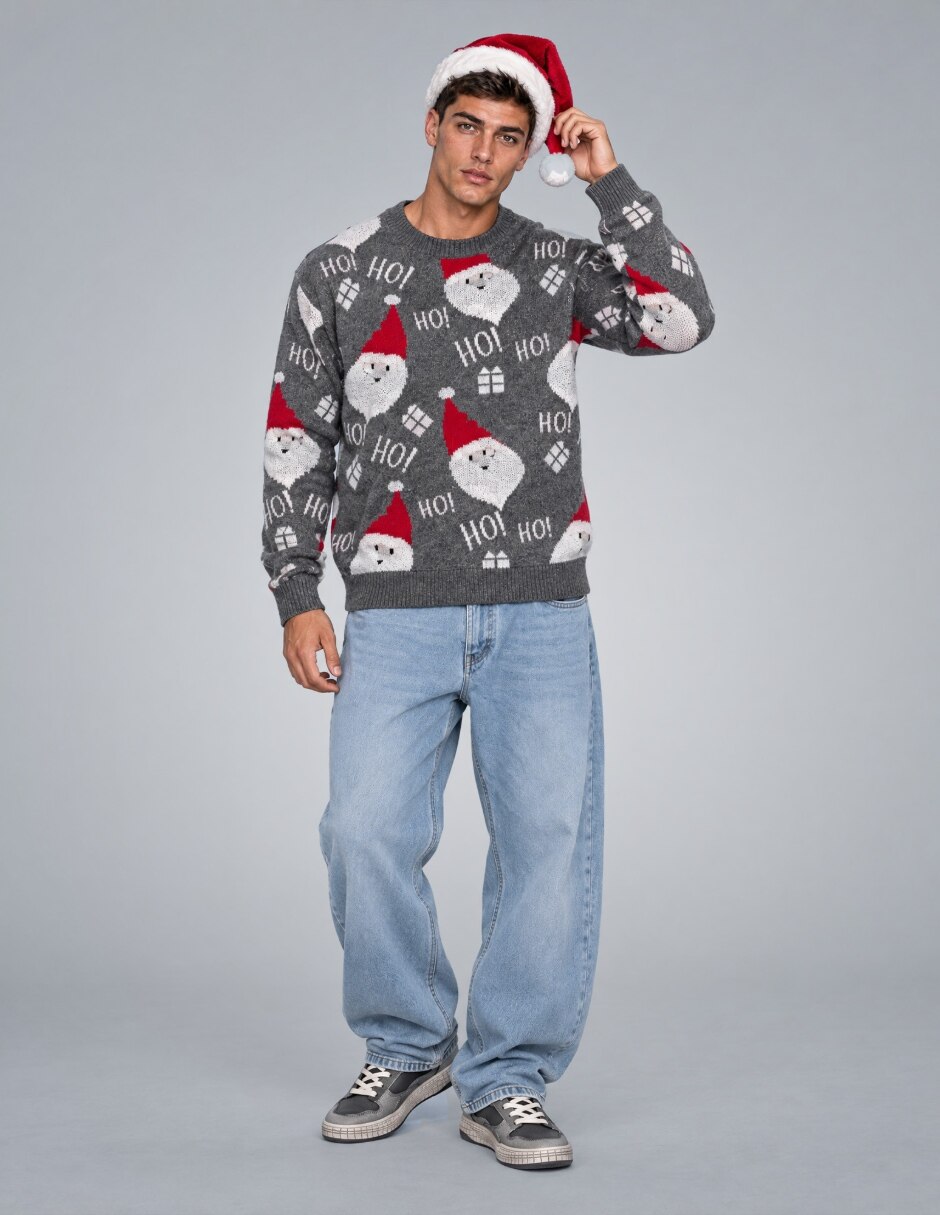 Suéter Navidad OI26 cuello Redondo para hombre 3