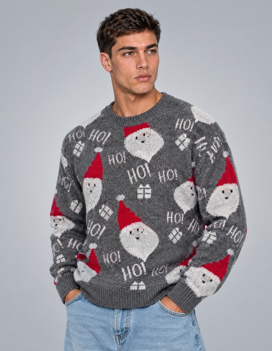 Suéter Navidad OI26 cuello Redondo para hombre 5