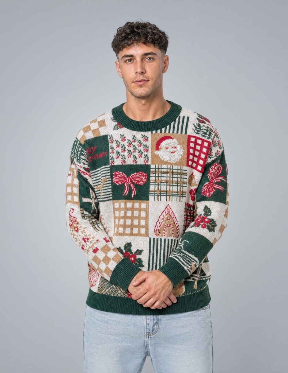 Suéter Navidad OI26 cuello Redondo para hombre