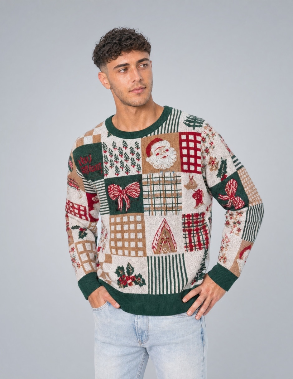 Suéter Navidad OI26 cuello Redondo para hombre 2