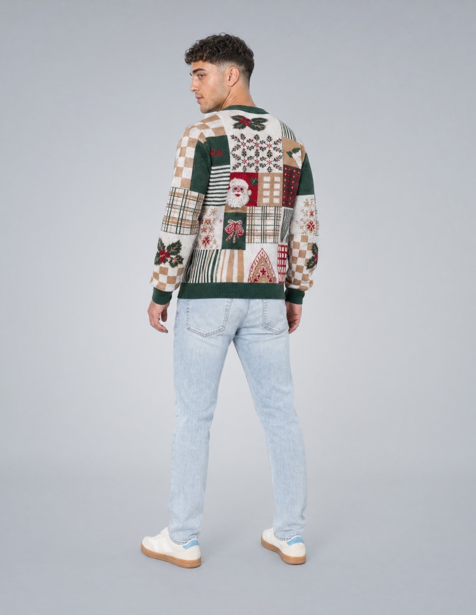 Suéter Navidad OI26 cuello Redondo para hombre 3