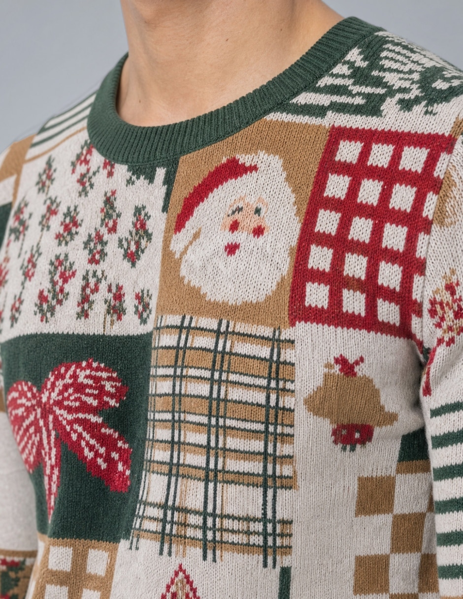 Suéter Navidad OI26 cuello Redondo para hombre 4