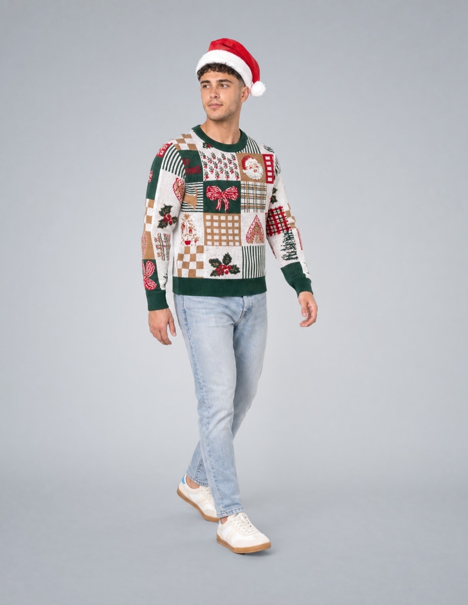 Suéter Navidad OI26 cuello Redondo para hombre 5