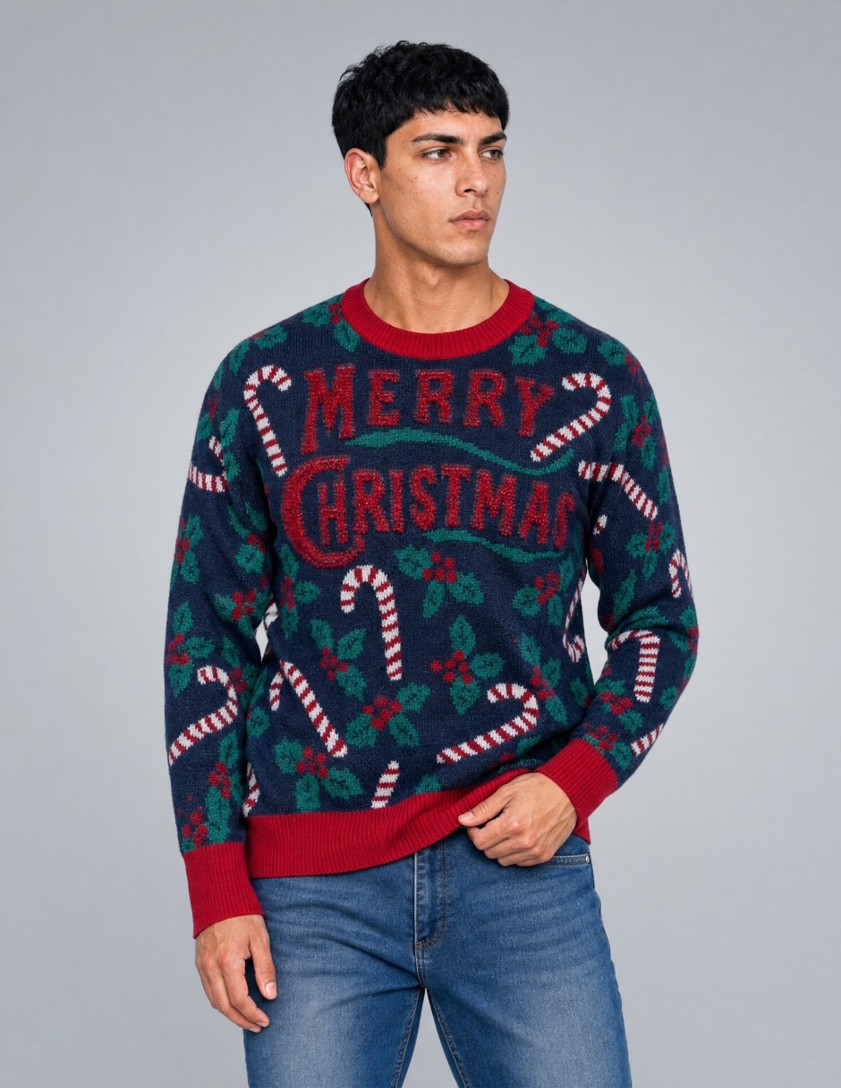Suéter Navidad OI26 cuello Redondo para hombre 2