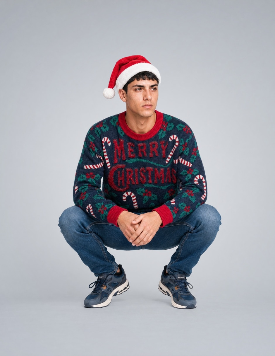 Suéter Navidad OI26 cuello Redondo para hombre 5