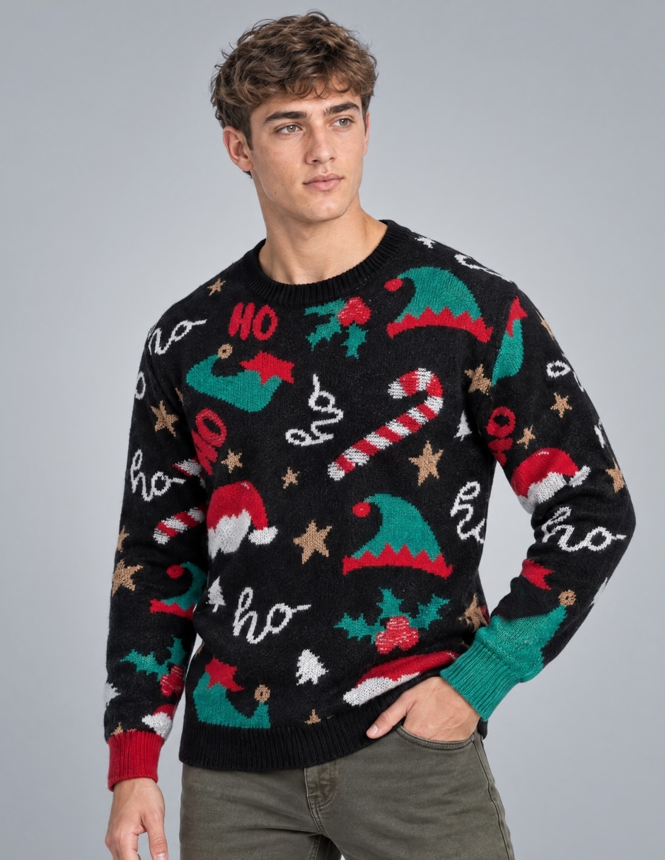 Suéter Navidad OI26 cuello Redondo para hombre 2
