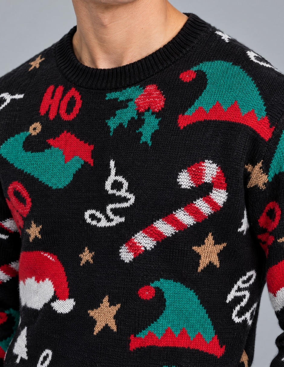 Suéter Navidad OI26 cuello Redondo para hombre 4