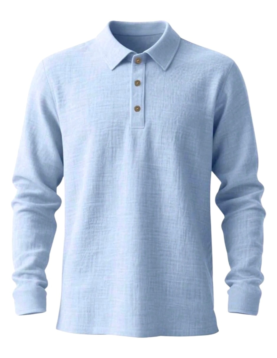 Camisa Casual de (si aplica) Lino manga Larga para hombre 4