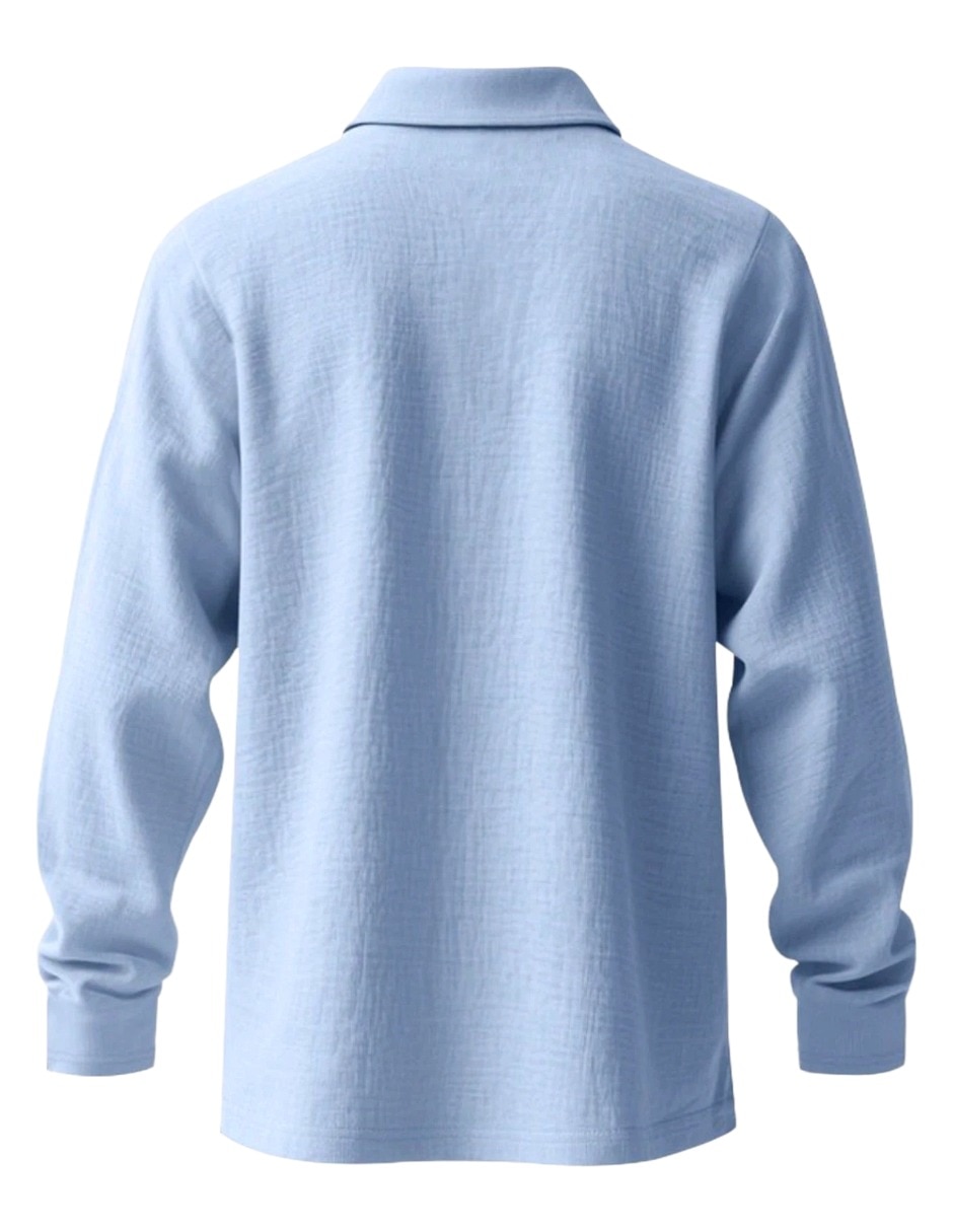 Camisa Casual de (si aplica) Lino manga Larga para hombre 5
