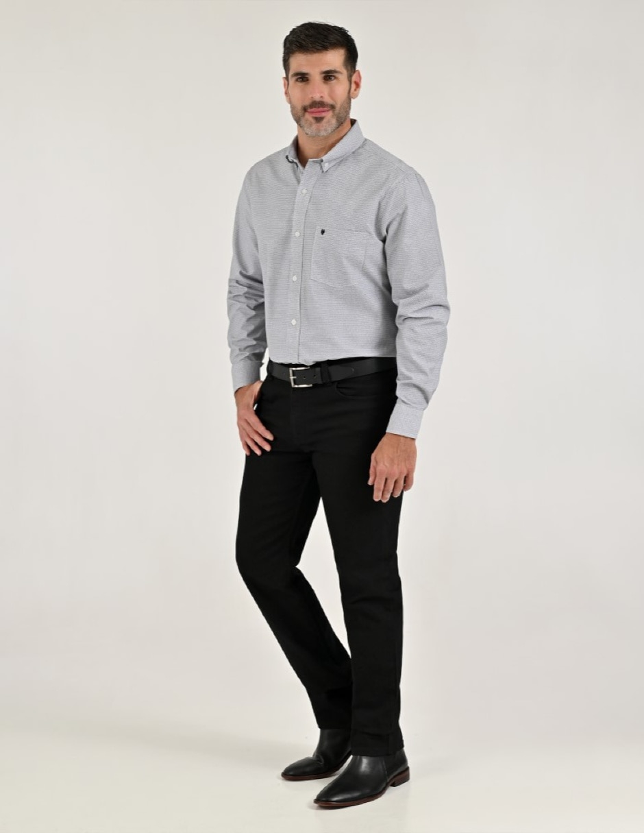 Camisa Casual Otoño Invierno de (si aplica) Poliéster y algodón manga Larga para hombre 3