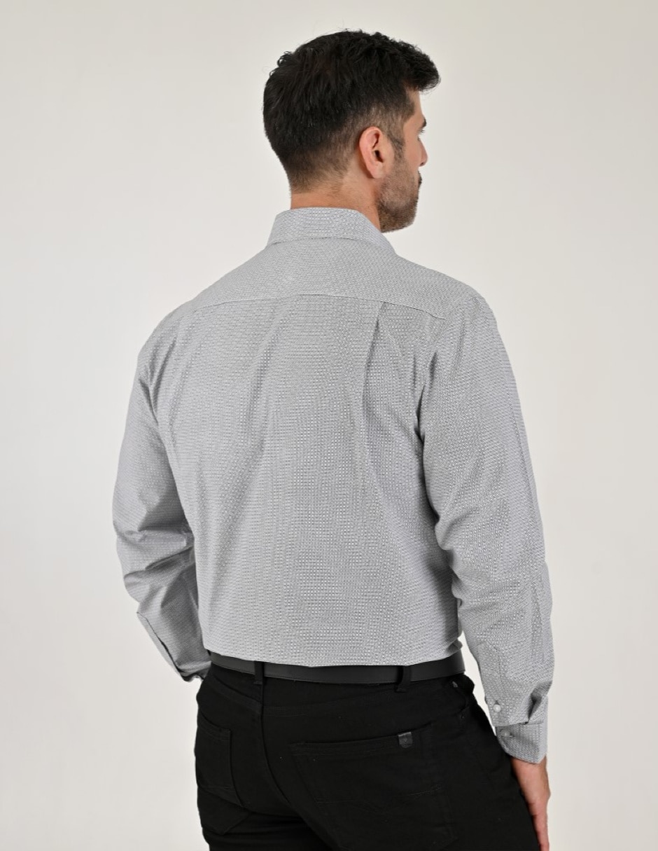 Camisa Casual Otoño Invierno de (si aplica) Poliéster y algodón manga Larga para hombre 5