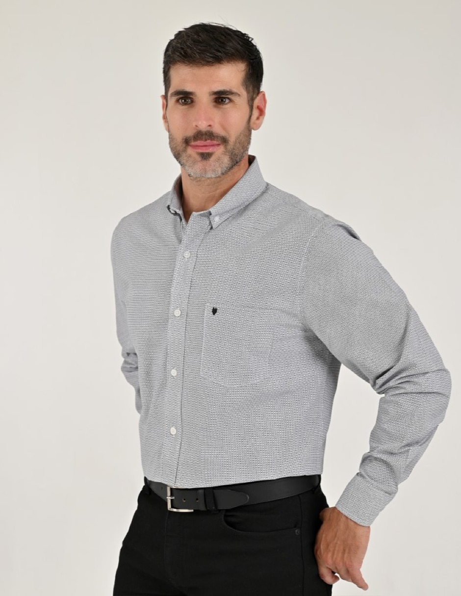 Camisa Casual Otoño Invierno de (si aplica) Poliéster y algodón manga Larga para hombre 6