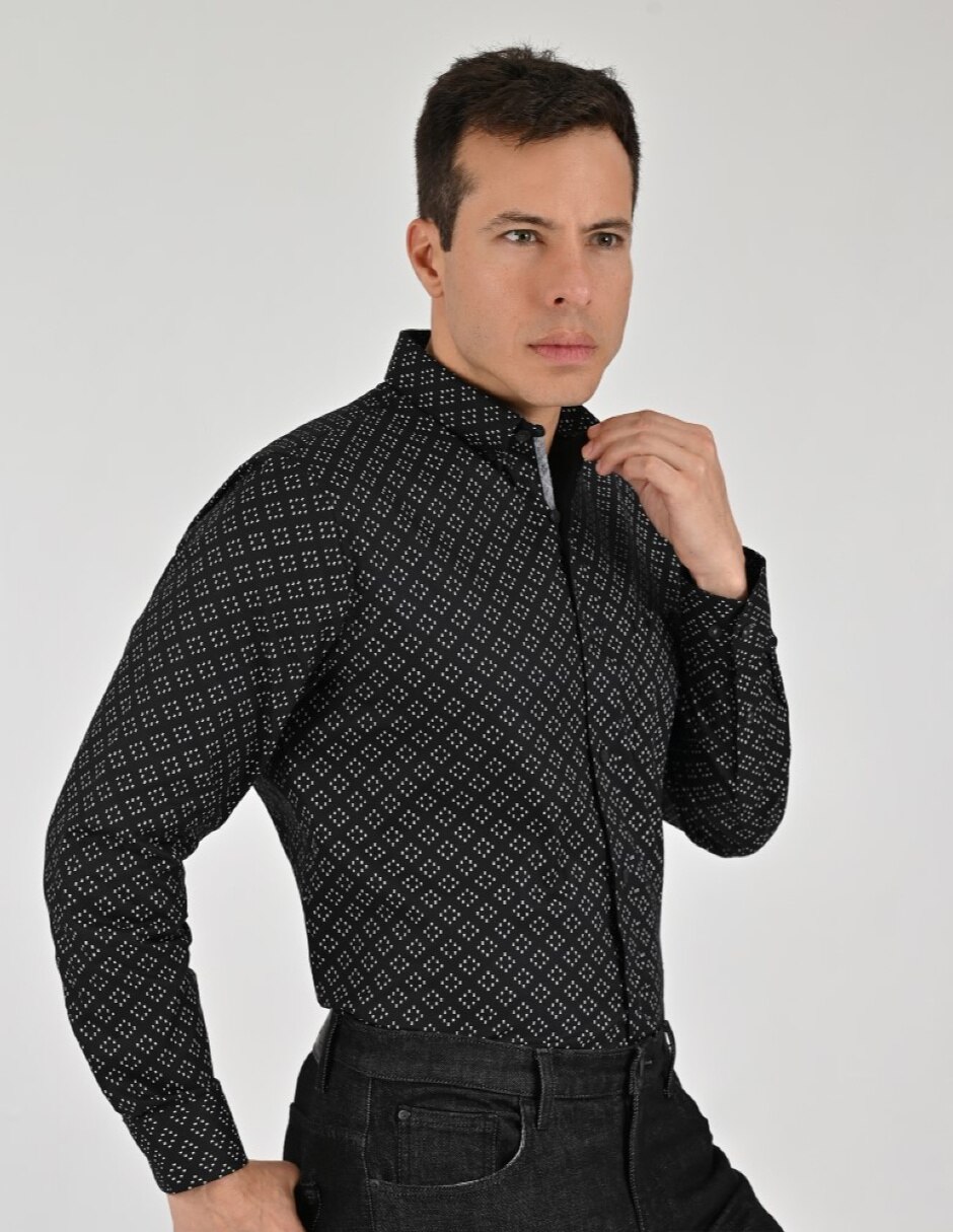 Camisa Casual Otoño Invierno de (si aplica) Algodón manga Larga para hombre 3