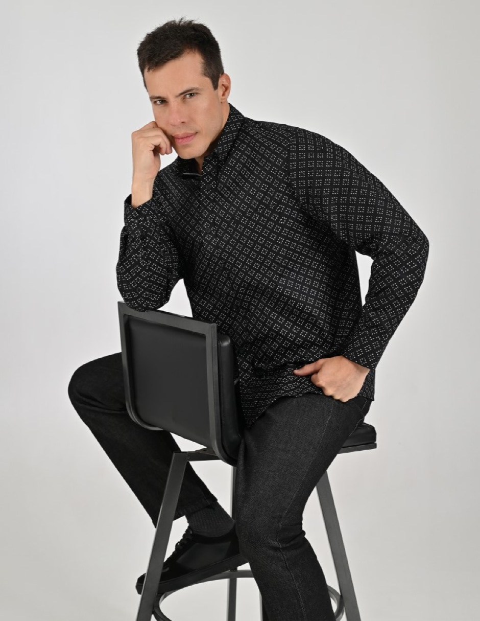 Camisa Casual Otoño Invierno de (si aplica) Algodón manga Larga para hombre 5
