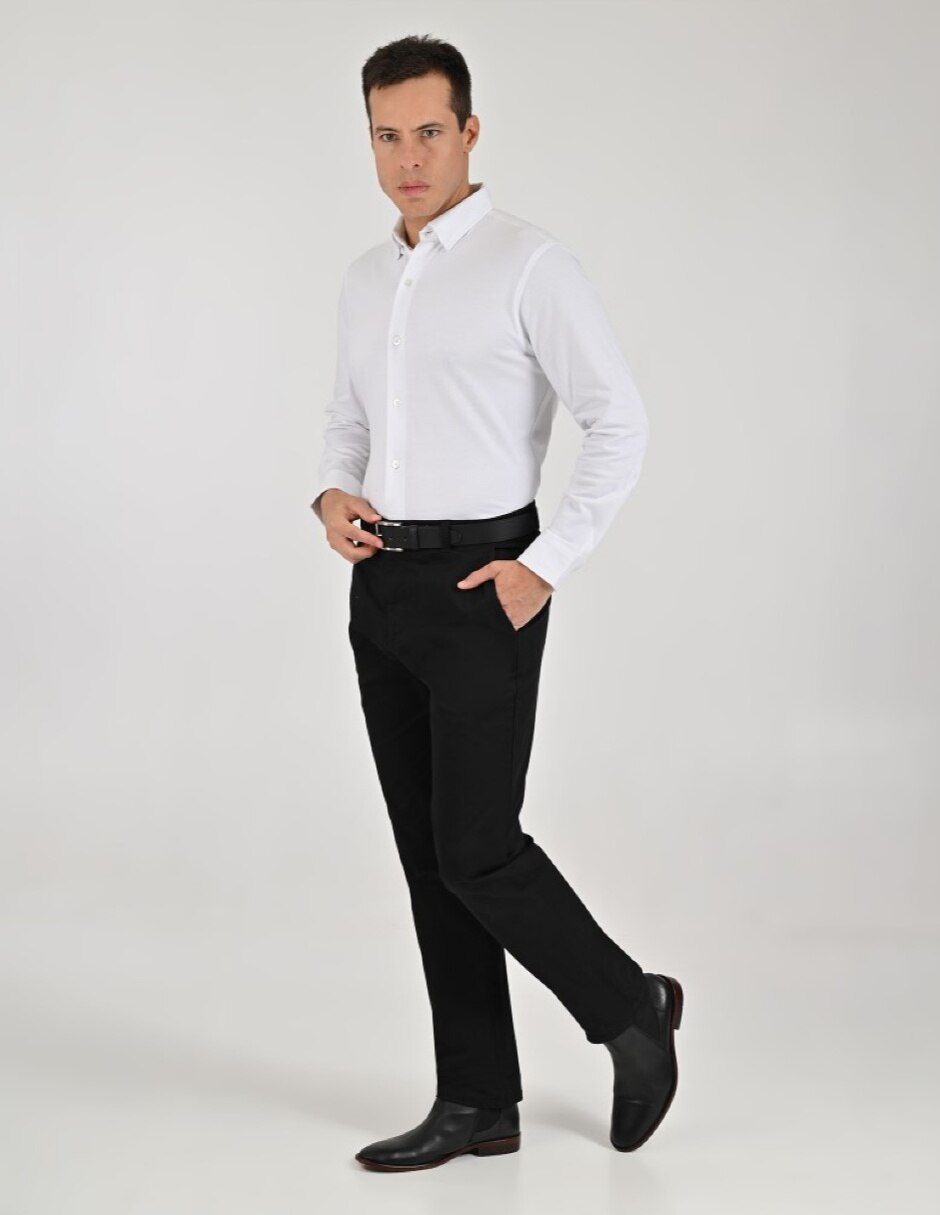 Camisa Casual Otoño Invierno de (si aplica) Algodón y elastano manga Larga para hombre 2