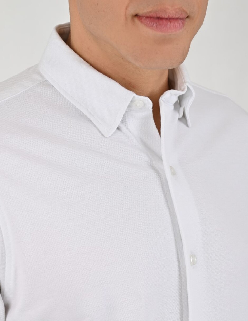 Camisa Casual Otoño Invierno de (si aplica) Algodón y elastano manga Larga para hombre 5