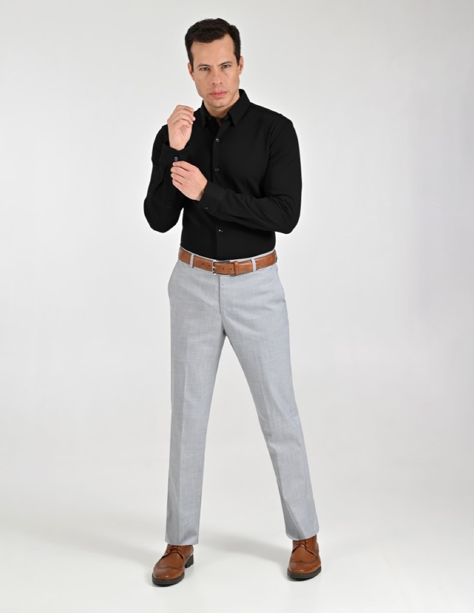 Camisa Casual Otoño Invierno de (si aplica) Algodón y elastano manga Larga para hombre 2