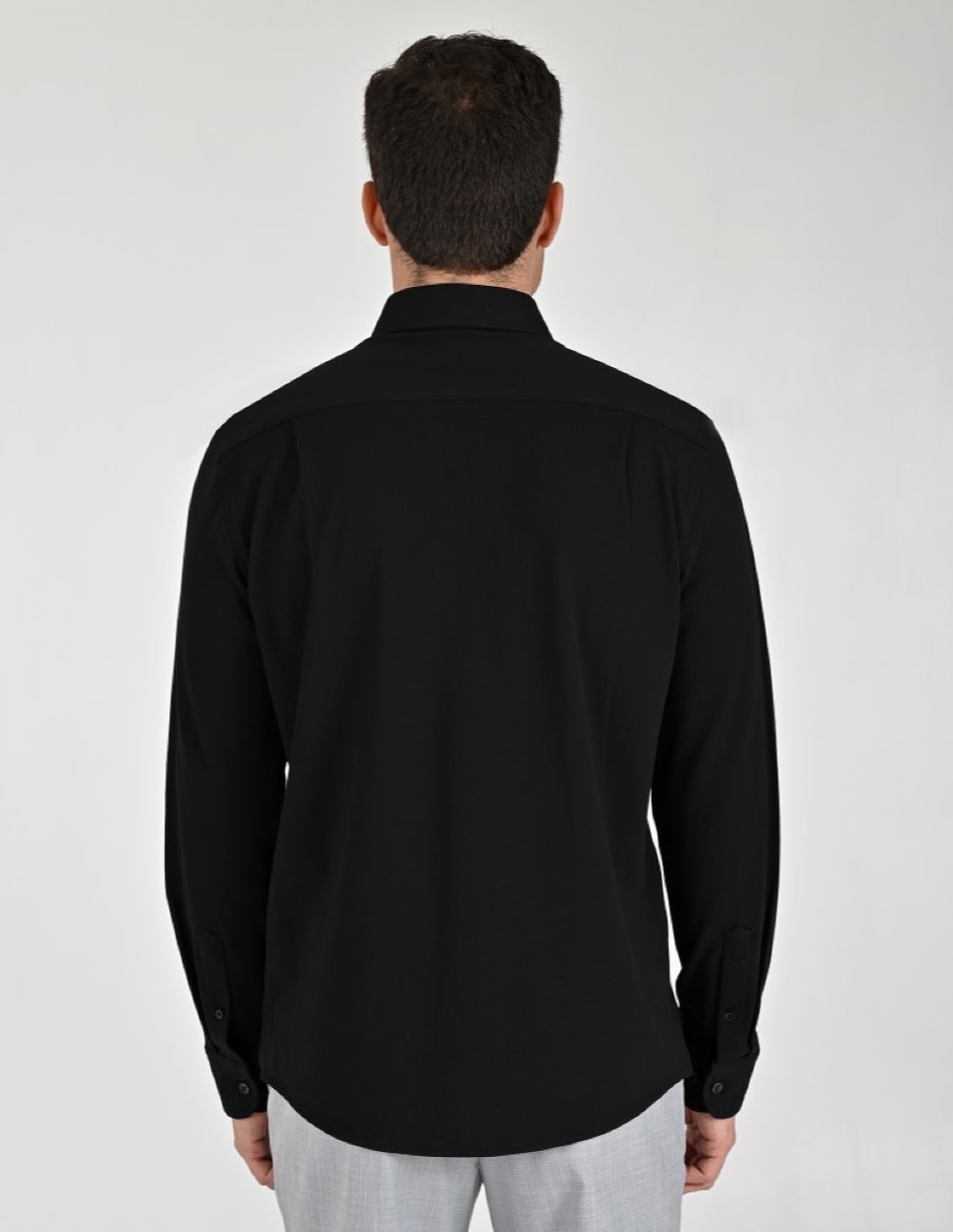 Camisa Casual Otoño Invierno de (si aplica) Algodón y elastano manga Larga para hombre 4